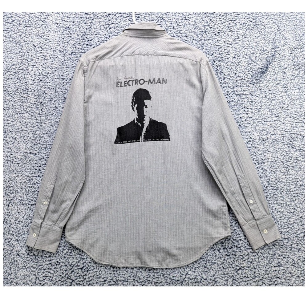 Billy Reid Electroman Button Down Standard Fit Shirt Size S Long Sleeve Gray